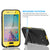Galaxy S6 Waterproof Case Punkcase SpikeStar Yellow Water/Shock/Dirt/Snow Proof | Lifetime Warranty (Color in image: pink)