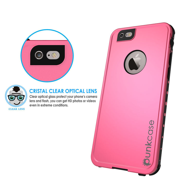 iPhone 6s/6 Waterproof Case, PunkCase StudStar Pink w/ Attached Screen Protector | Lifetime Warranty (Color in image: light blue)