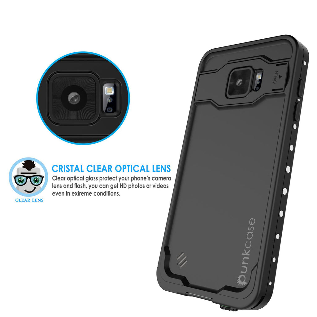 Galaxy Note 5 Waterproof Case, Punkcase StudStar White Shock/Dirt/Snow Proof | Lifetime Warranty (Color in image: light blue)