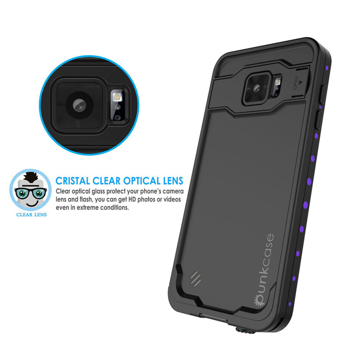 Galaxy Note 5 Waterproof Case, PunkCase StudStar Purple Shock/Dirt/Snow Proof | Lifetime Warranty (Color in image: light blue)