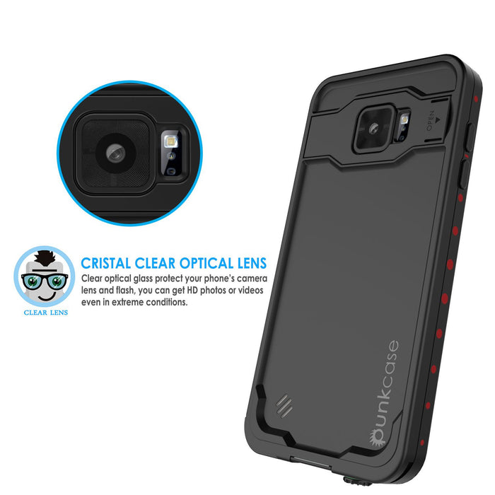 Galaxy Note 5 Waterproof Case, Punkcase StudStar Red Water/Shock/Dirt/Snow Proof | Lifetime Warranty (Color in image: light blue)
