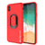 iPhone X Case, Punkcase Magnetix Protective TPU Cover W/ Kickstand, Tempered Glass Screen Protector [Red] (Color in image: red)