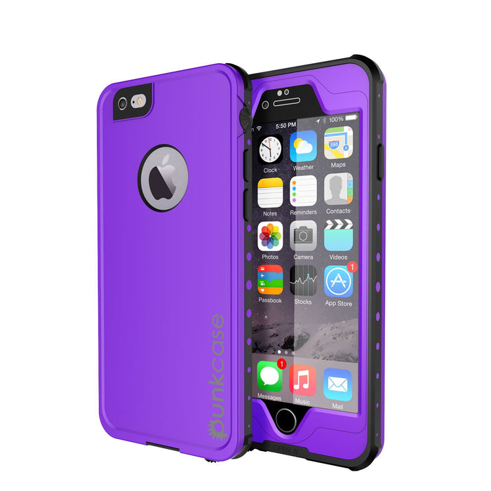 iPhone 6s/6 Waterproof Case, PunkCase StudStar Purple w/ Attached Screen Protector | Lifetime Warranty (Color in image: purple)