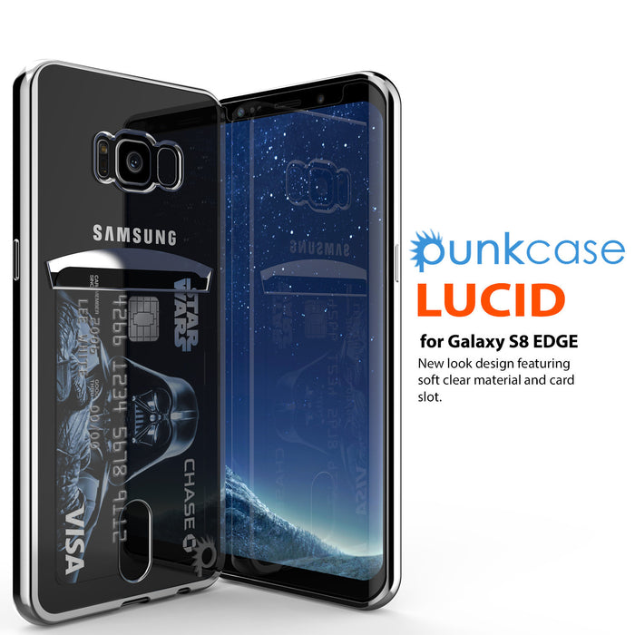 LUCID for Galaxy S8 EDGE New look design featuring soft clear material and card slot. 