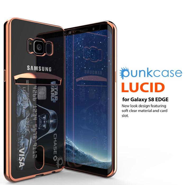 Punkcase for Galaxy S8 EDGE New look design featuring soft clear material and card slot. 