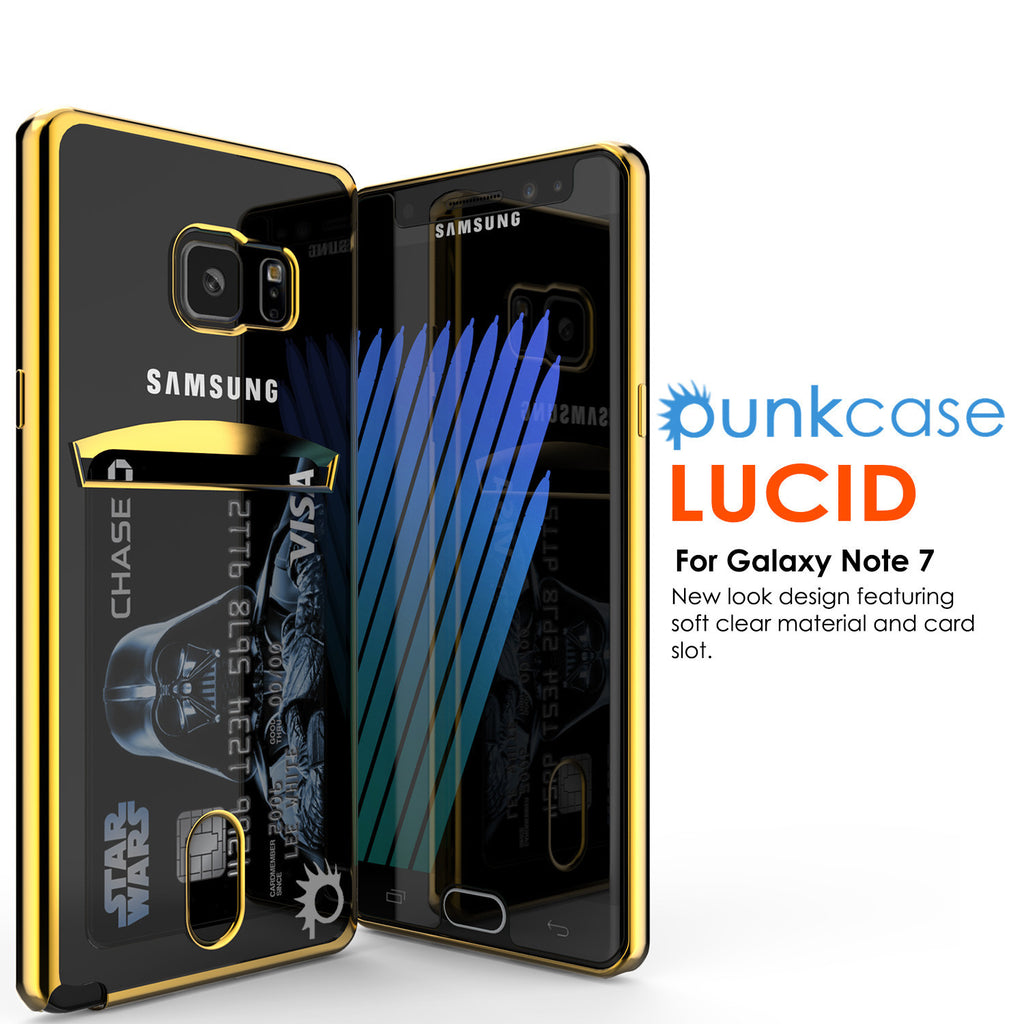 Galaxy Note 7 Case, PUNKCASE® LUCID Gold Series | Card Slot | SHIELD Screen Protector | Ultra fit (Color in image: Rose Gold)