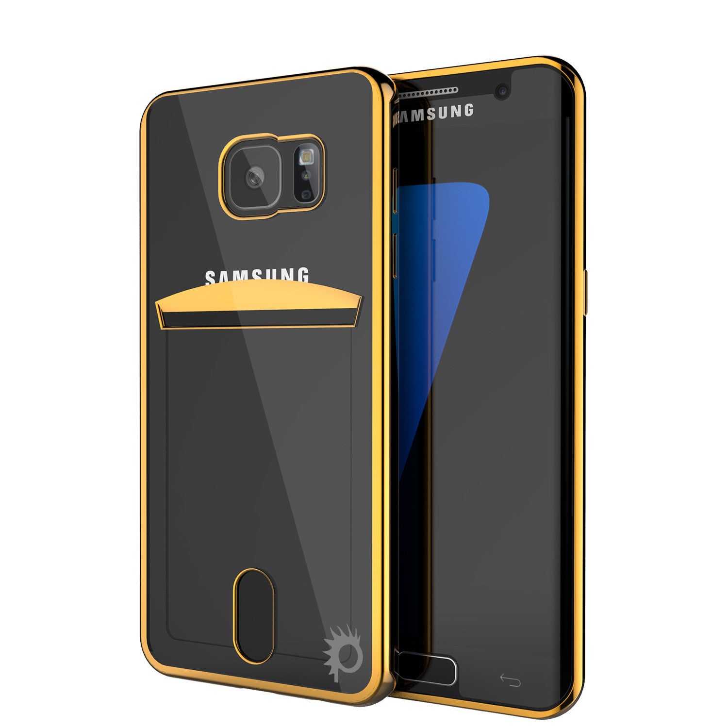 Galaxy S7 Case, PUNKCASE® LUCID Gold Series | Card Slot | SHIELD Screen Protector | Ultra fit (Color in image: Gold)