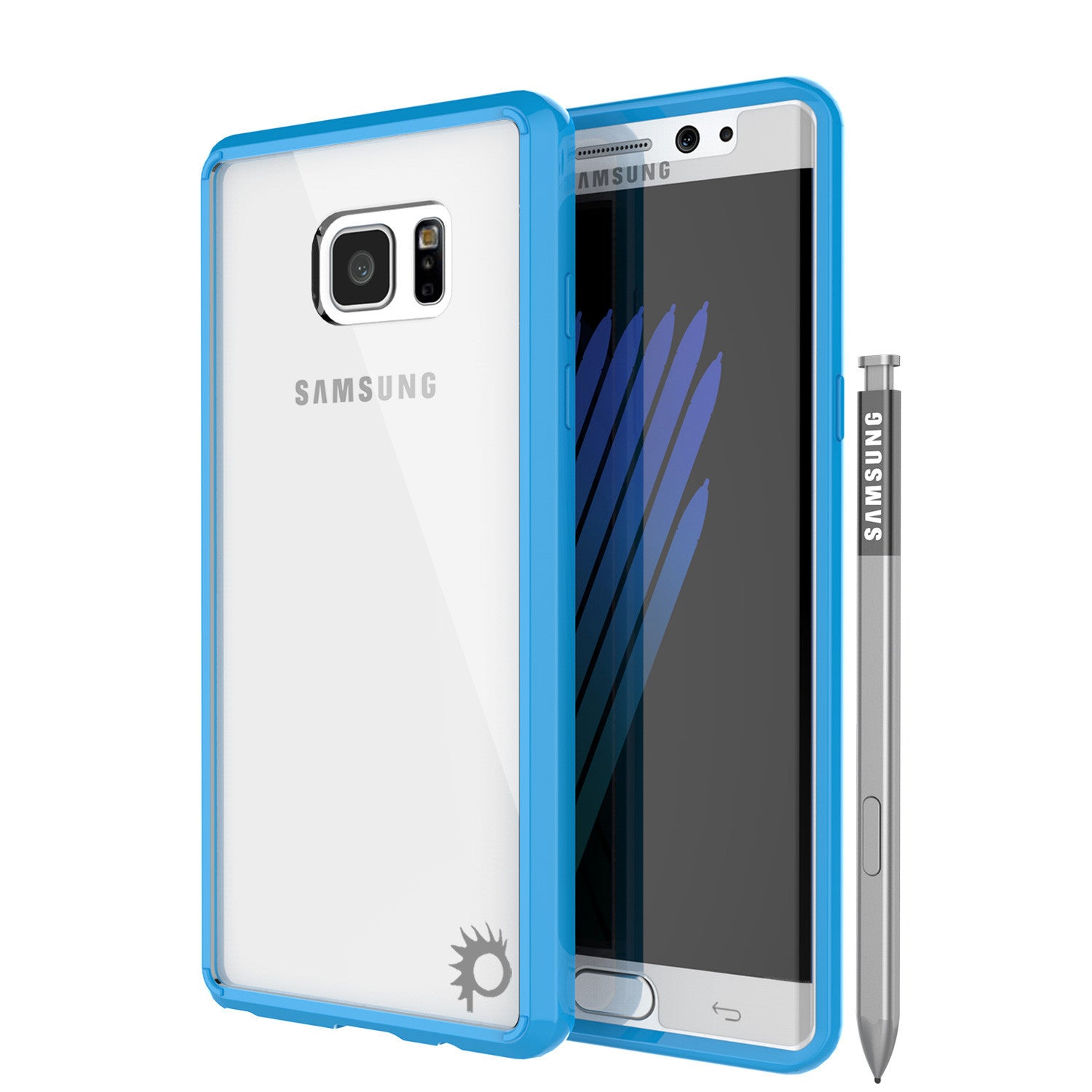 Note 7 Case Punkcase® LUCID 2.0 Light Blue Series w/ PUNK SHIELD Screen Protector | Ultra Fit (Color in image: light blue)