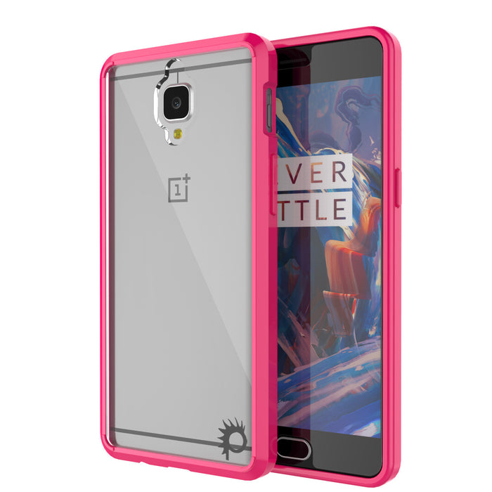 OnePlus 3 Case Punkcase® LUCID 2.0 Pink Series w/ SHIELD GLASS Lifetime Warranty Exchange (Color in image: pink)