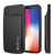 iphone XR Battery Case, PunkJuice 5000mAH Fast Charging Power Bank W/ Screen Protector | [Black] (Color in image: black)