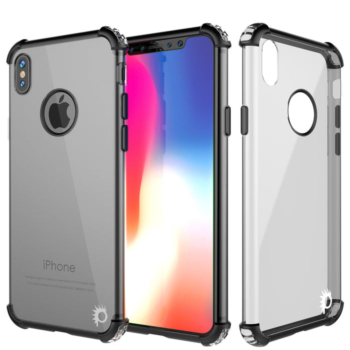 iPhone X Case, Punkcase [BLAZE SERIES] Protective Cover W/ PunkShield Screen Protector [Shockproof] [Slim Fit] for Apple iPhone 10 [Black] (Color in image: Black)
