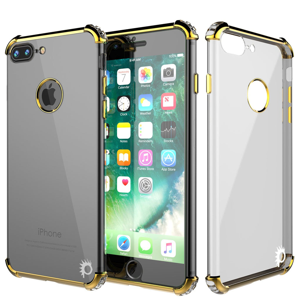 iPhone 7 PLUS Case, Punkcase [BLAZE SERIES] Protective Cover W/ PunkShield Screen Protector [Shockproof] [Slim Fit] for Apple iPhone 7/8/6/6s PLUS [Gold] (Color in image: Gold)
