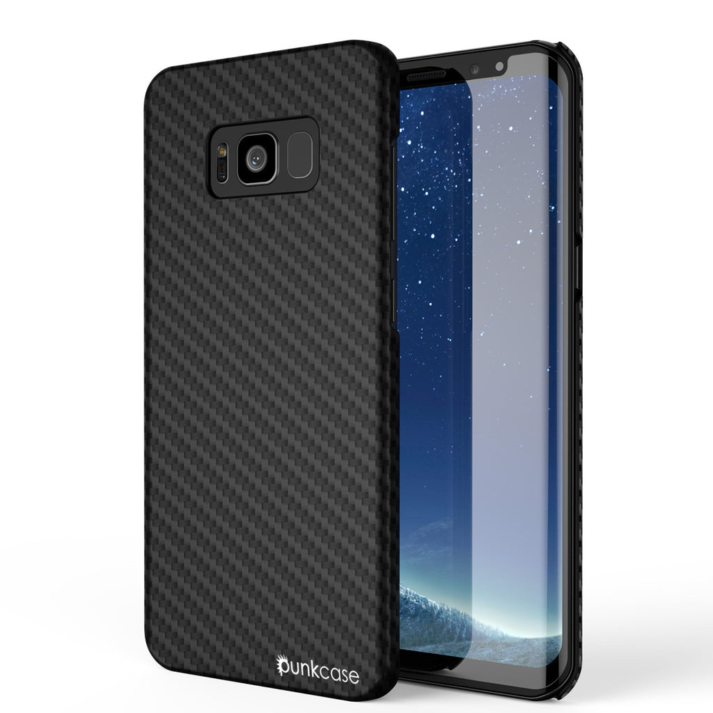 Galaxy S8 Plus Case, PunkCase CarbonShield, Jet Black (Color in image: Jet Balck)