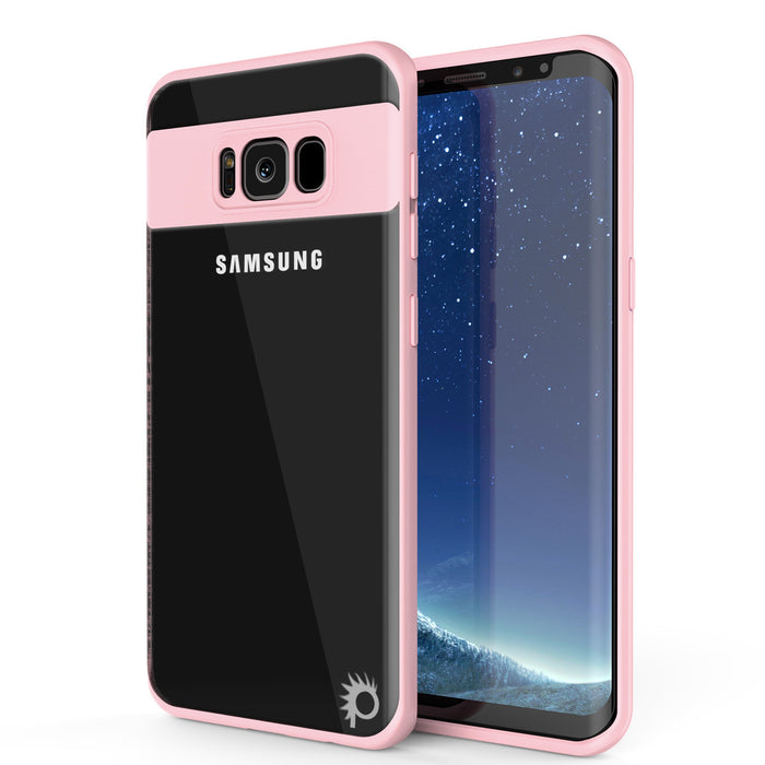 Galaxy S8 Case, Punkcase [MASK Series] [PINK] Full Body Hybrid Dual Layer TPU Cover W/ Protective PUNKSHIELD Screen Protector (Color in image: pink)