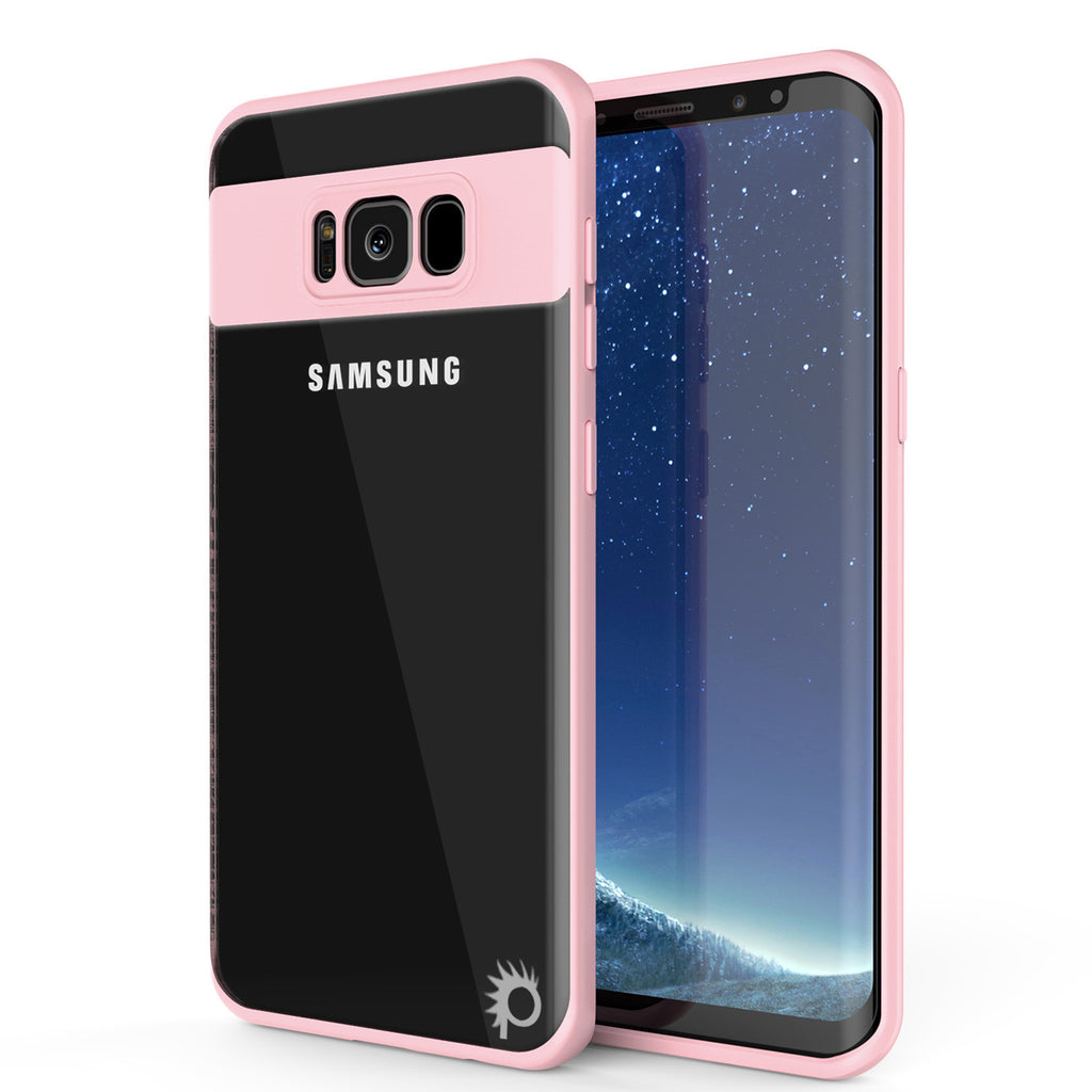 Galaxy S8 Plus Case, Punkcase [MASK Series] [PINK] Full Body Hybrid Dual Layer TPU Cover W/ Protective PUNKSHIELD Screen Protector (Color in image: pink)