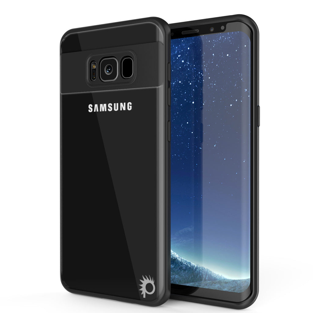 Galaxy S8 Case, Punkcase [MASK Series] [BLACK] Full Body Hybrid Dual Layer TPU Cover W/ Protective PUNKSHIELD Screen Protector (Color in image: black)