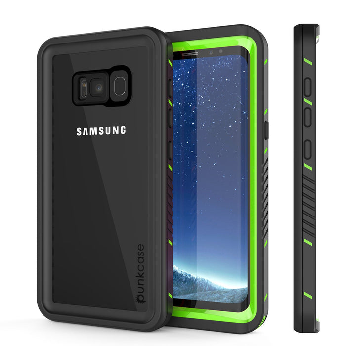 Galaxy S8 PLUS Waterproof Case, Punkcase [Extreme Series] [Slim Fit] [IP68 Certified] [Shockproof] [Snowproof] [Dirproof] Armor Cover W/ Built In Screen Protector for Samsung Galaxy S8+ [Green] (Color in image: Green)