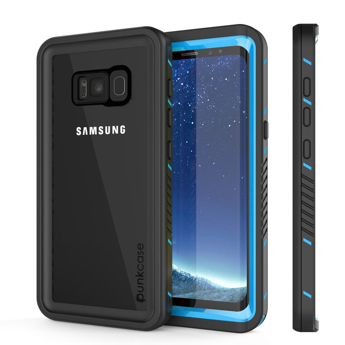 Galaxy S8 Waterproof Case, Punkcase [Extreme Series] [Slim Fit] [IP68 Certified] [Shockproof] [Snowproof] [Dirproof] Armor Cover [Light Blue] (Color in image: Light Blue)
