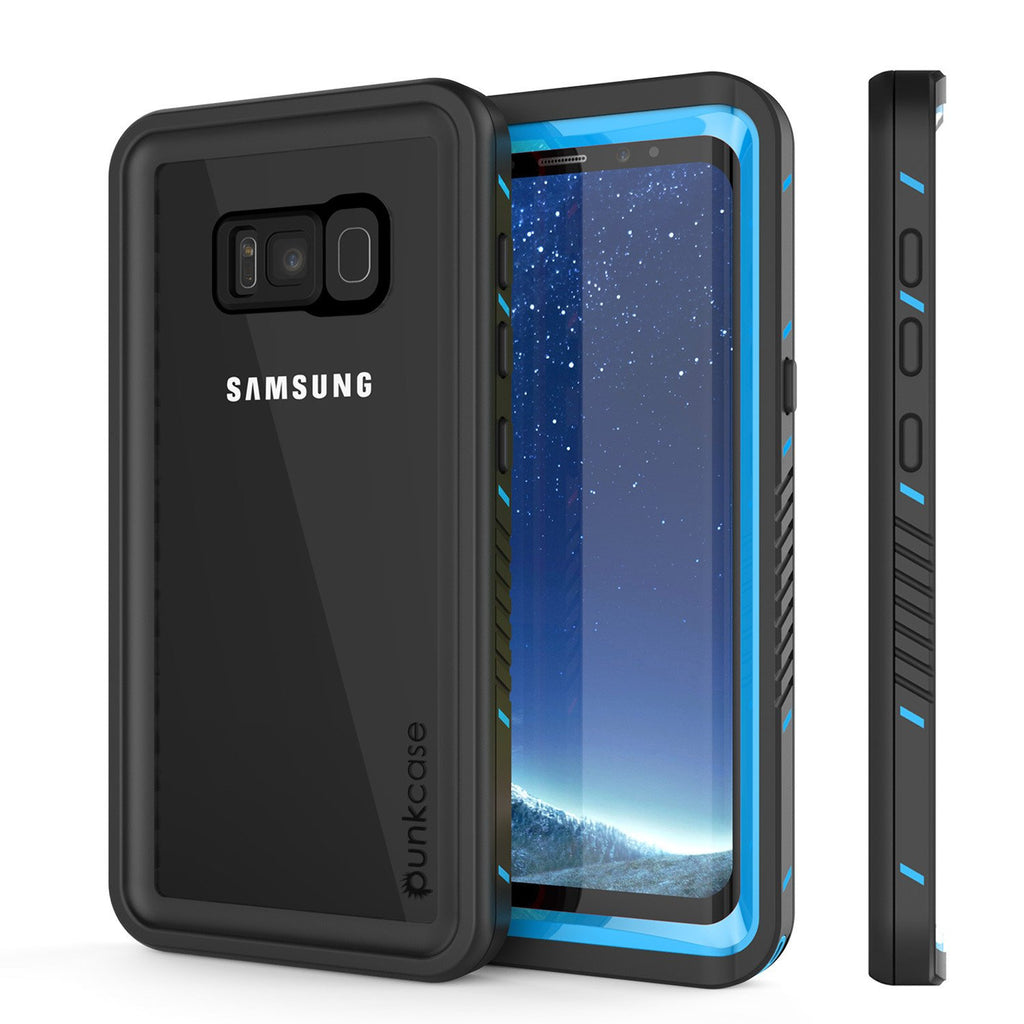 Galaxy S8 PLUS Waterproof Case, Punkcase [Extreme Series] [Slim Fit] [IP68 Certified] [Shockproof] [Snowproof] [Dirproof] Armor Cover [Light Blue] (Color in image: Light blue)