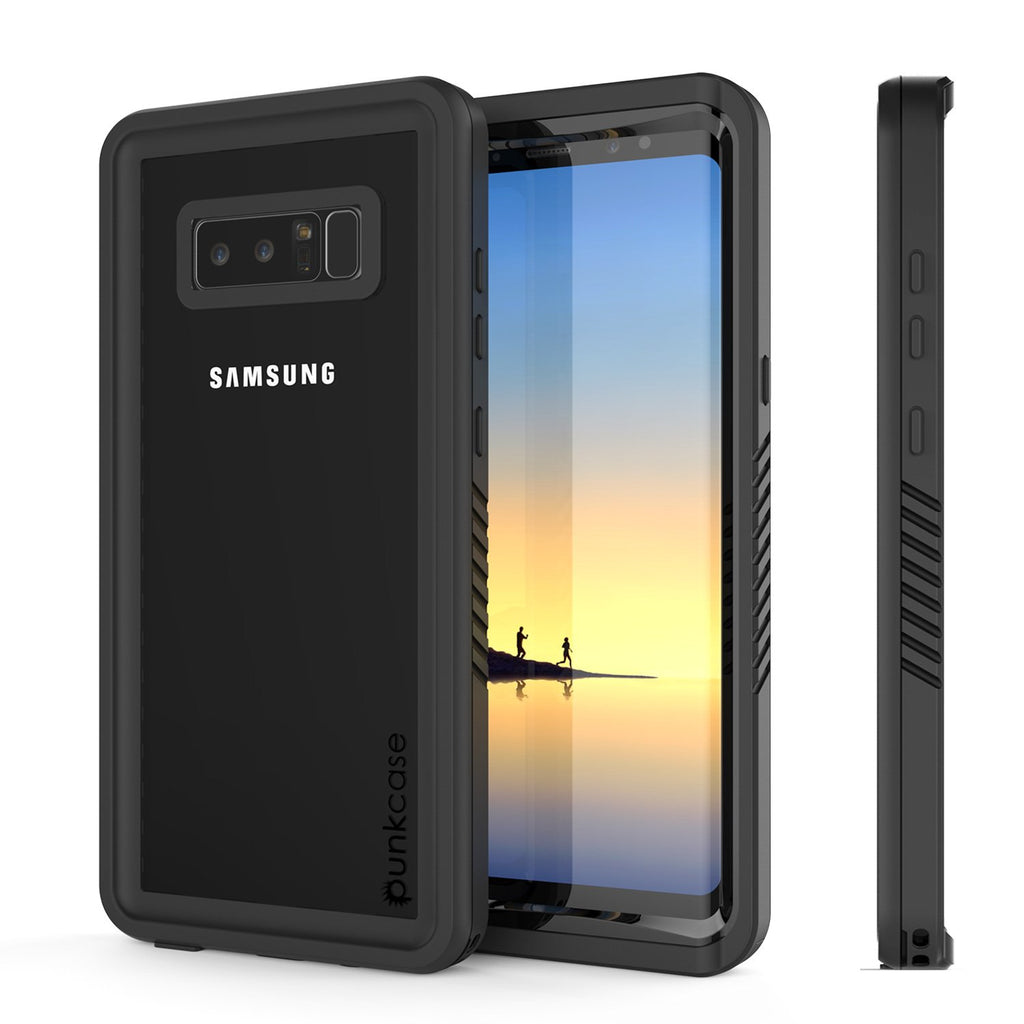 Galaxy Note 8 Case, Punkcase [Extreme Series] [Slim Fit] [IP68 Certified] [Shockproof] Armor Cover W/ Built In Screen Protector [Clear] (Color in image: Clear)
