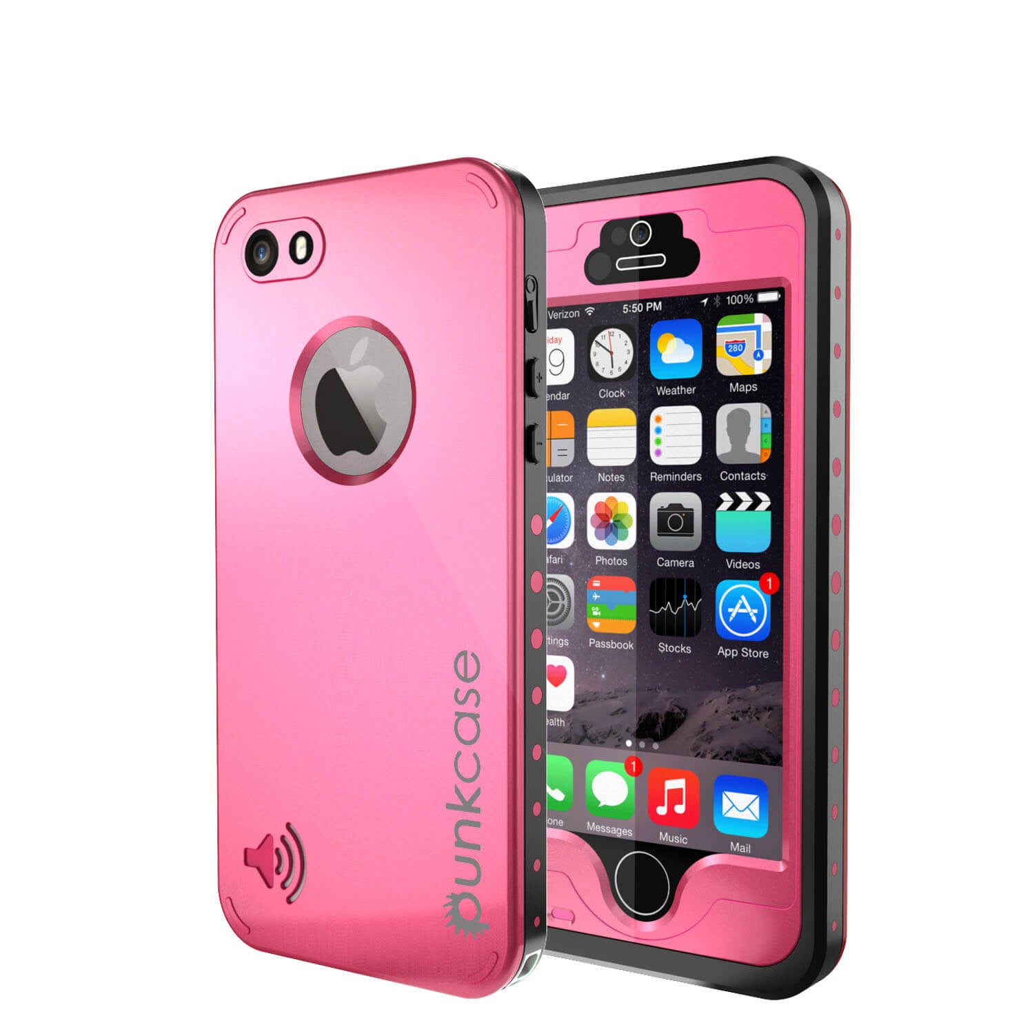 iPhone 5S/5 Waterproof Case, PunkCase StudStar Pink Case Water/Shock/Dirt Proof | Lifetime Warranty (Color in image: pink)
