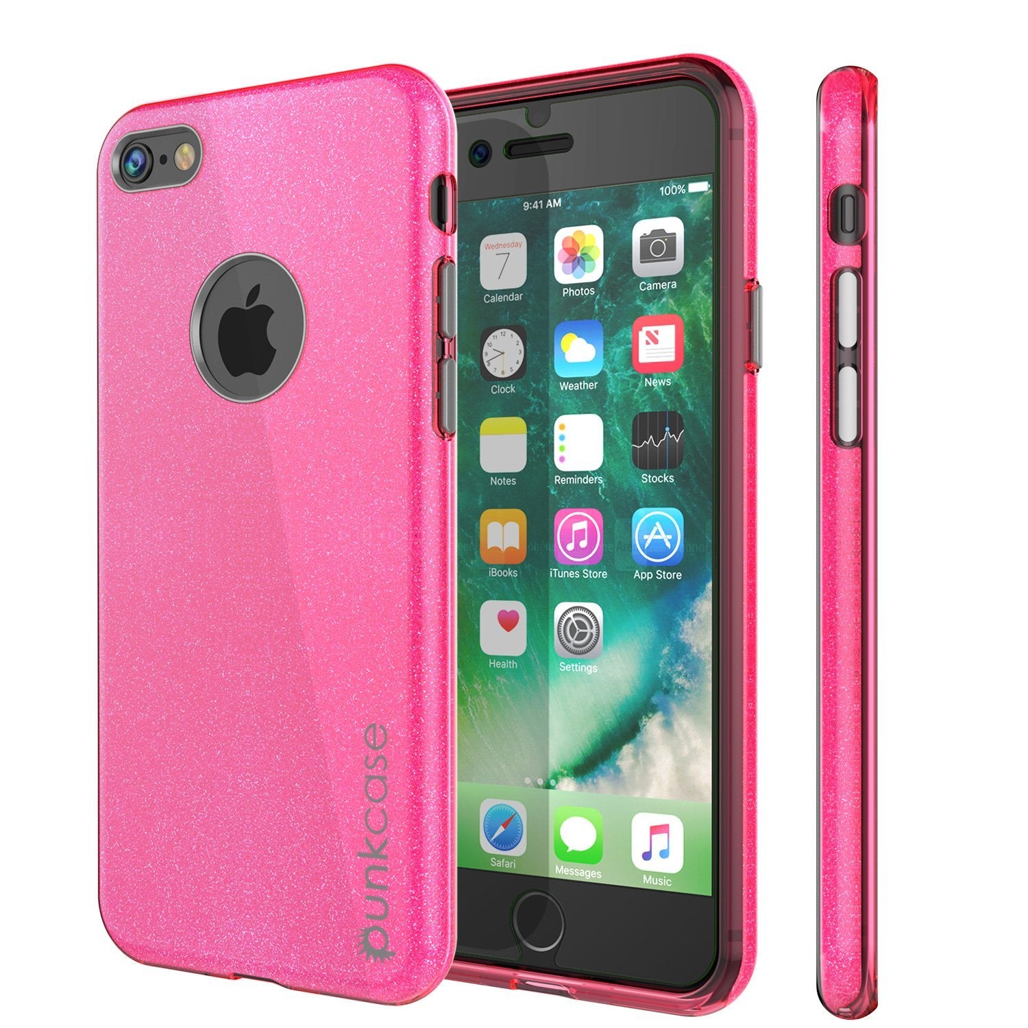 iPhone SE (4.7") Case, Punkcase Galactic 2.0 Series Ultra Slim Protective Armor TPU Cover [Pink] (Color in image: pink)