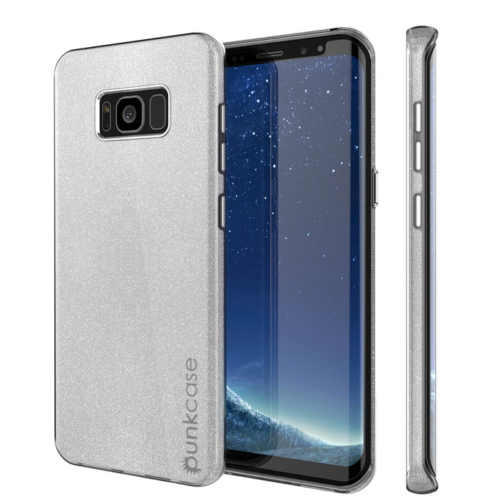 Galaxy S8 Plus Case, Punkcase Galactic 2.0 Series Ultra Slim Protective Armor TPU Cover [Silver] (Color in image: silver)