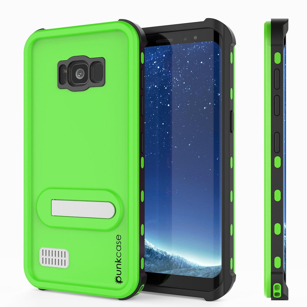 Protector [PURPLE]Galaxy S8 Waterproof Case, Punkcase [KickStud Series] [Slim Fit] [IP68 Certified] [Shockproof] [Snowproof] Armor Cover [Green] (Color in image: Green)