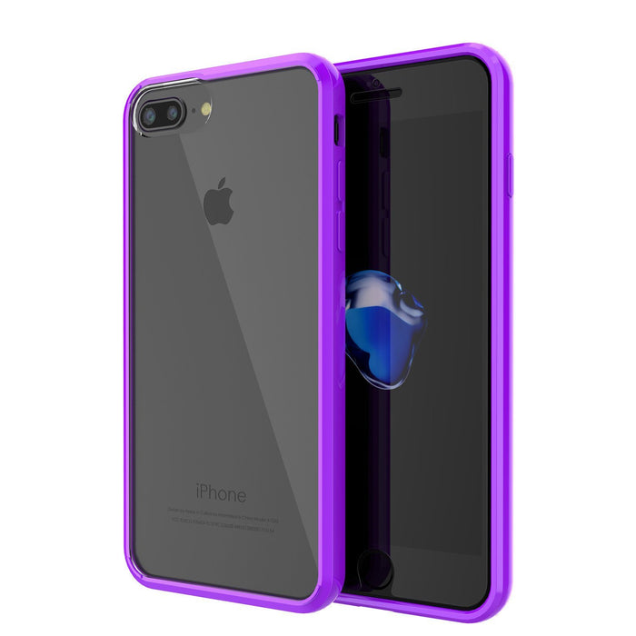iPhone 8+ Plus Case PunkCase LUCID Clear Series for Apple iPhone 8+ Plus (Color in image: purple)