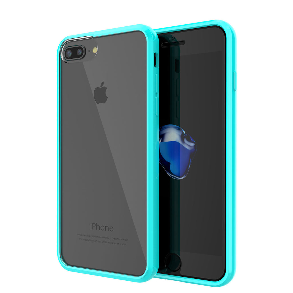 iPhone 7+ Plus Case PunkCase LUCID Clear Series for Apple iPhone 7+ Plus (Color in image: teal)