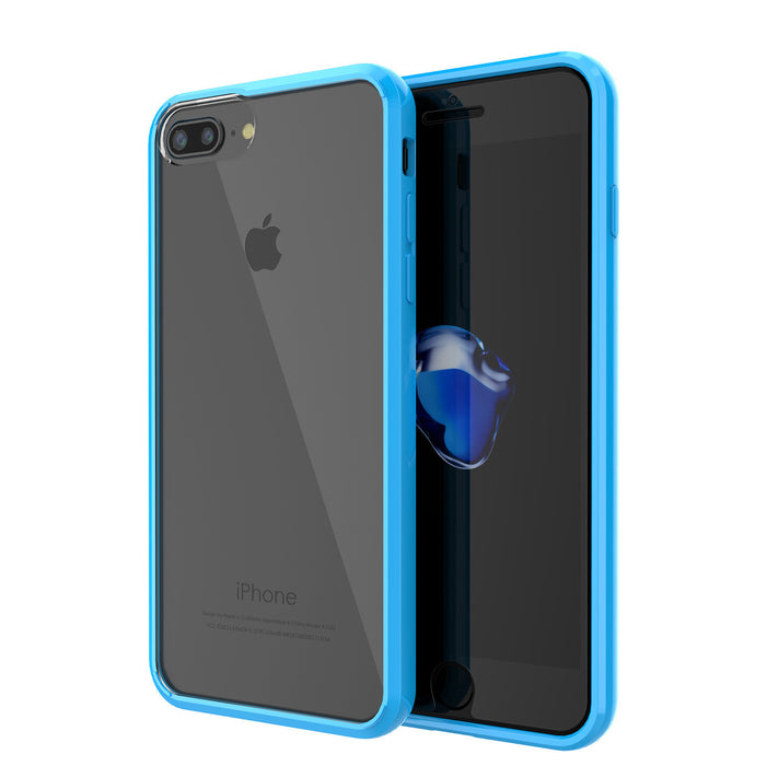 iPhone 7+ Plus Case PunkCase LUCID Clear Series for Apple iPhone 7+ Plus (Color in image: light blue)