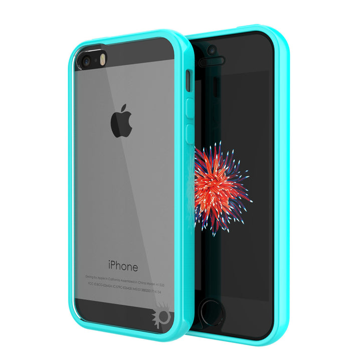 iPhone SE/5S/5 Case Punkcase® LUCID 2.0 Teal Series w/ PUNK SHIELD Screen Protector | Ultra Fit (Color in image: teal)