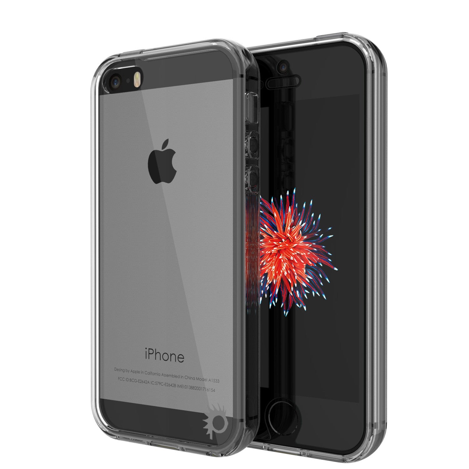 iPhone SE/5S/5 Case Punkcase® LUCID 2.0 Crystal Black Series w/ PUNK SHIELD Screen Protector | Ultra Fit (Color in image: crystal black)