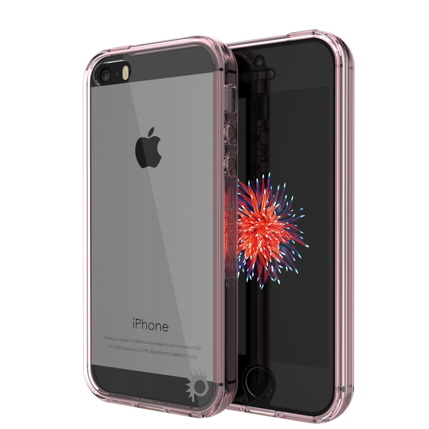 iPhone SE/5S/5 Case Punkcase® LUCID 2.0 Crystal Pink Series w/ PUNK SHIELD Screen Protector | Ultra Fit (Color in image: crystal pink)