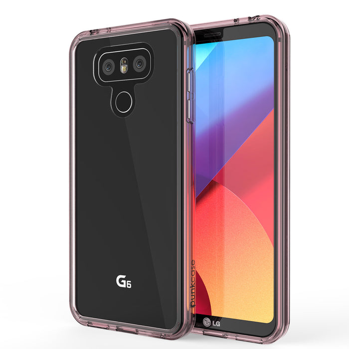 LG G6 Case Punkcase® LUCID 2.0 Crystal Pink Series w/ PUNK SHIELD Screen Protector | Ultra Fit (Color in image: crystal pink)