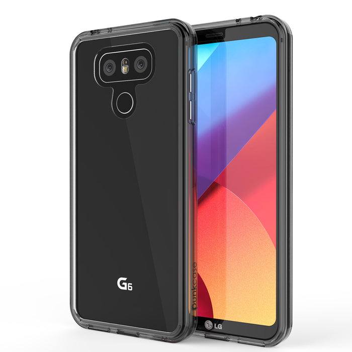 LG G6 Case Punkcase® LUCID 2.0 Crystal Black Series w/ PUNK SHIELD Screen Protector | Ultra Fit (Color in image: crystal black)