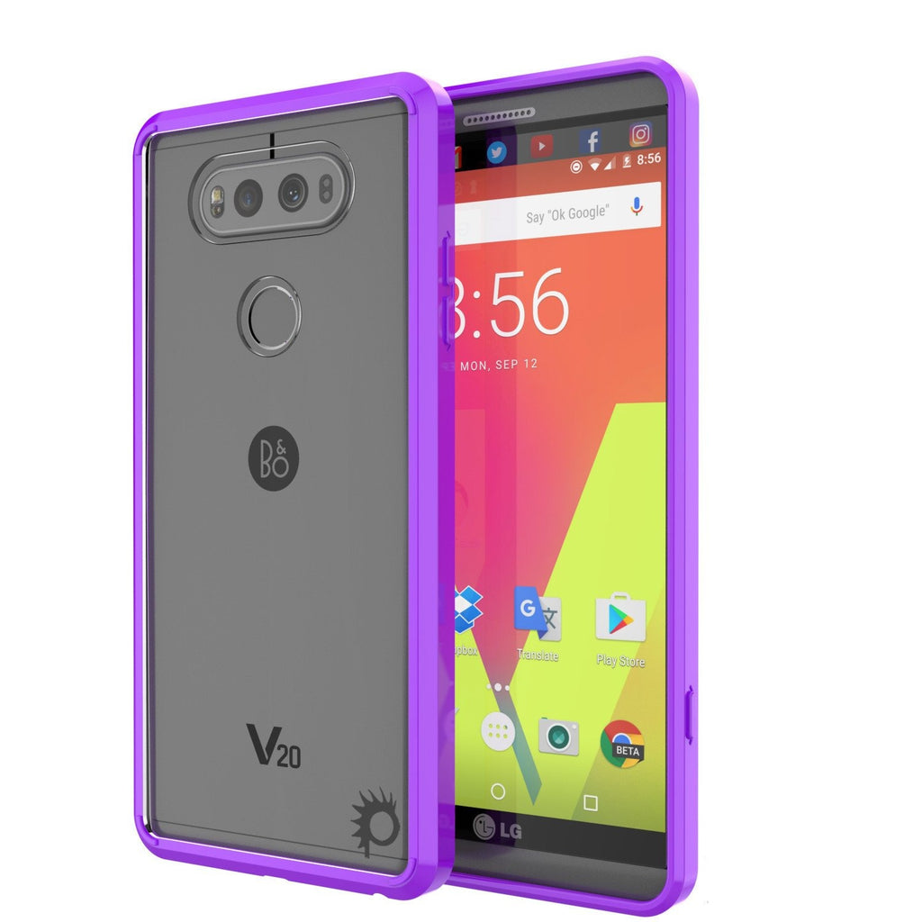 LG v20 Case Punkcase® LUCID 2.0 Purple Series w/ PUNK SHIELD Glass Screen Protector | Ultra Fit (Color in image: purple)