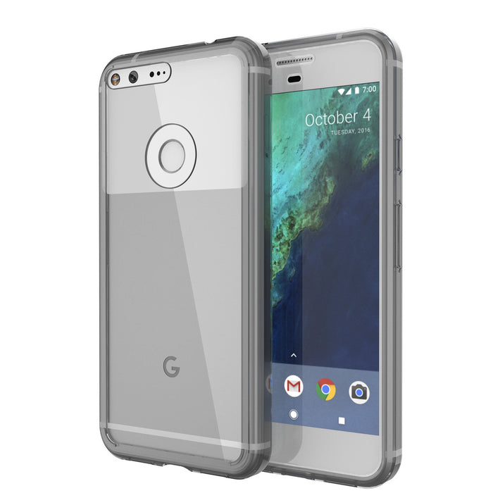 Google Pixel Case Punkcase® LUCID 2.0 Crystal Black Series w/ PUNK SHIELD Glass Screen Protector | Ultra Fit (Color in image: crystal black)