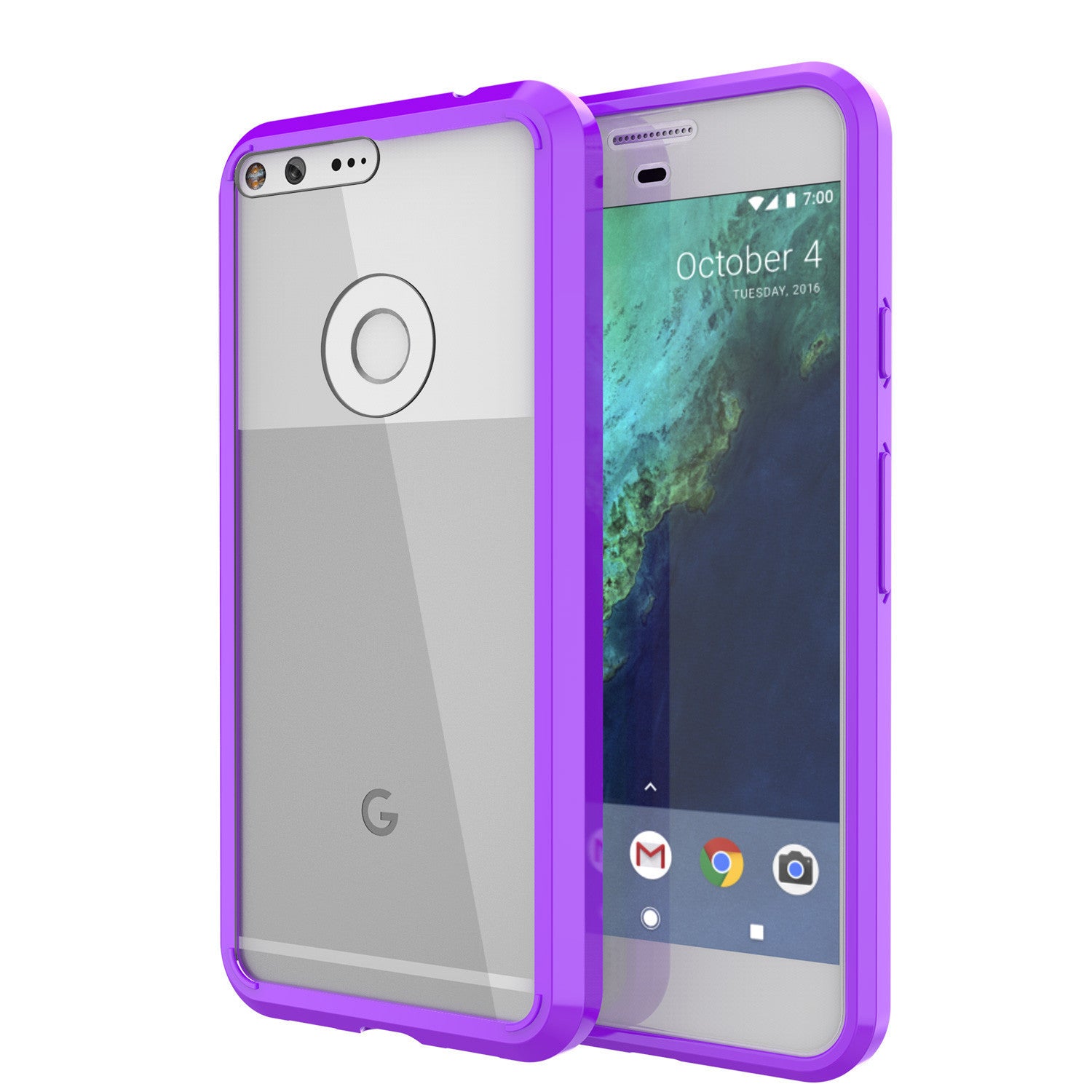 Google Pixel XL Case Punkcase® LUCID 2.0 Purple Series w/ PUNK SHIELD Glass Screen Protector | Ultra Fit (Color in image: purple)