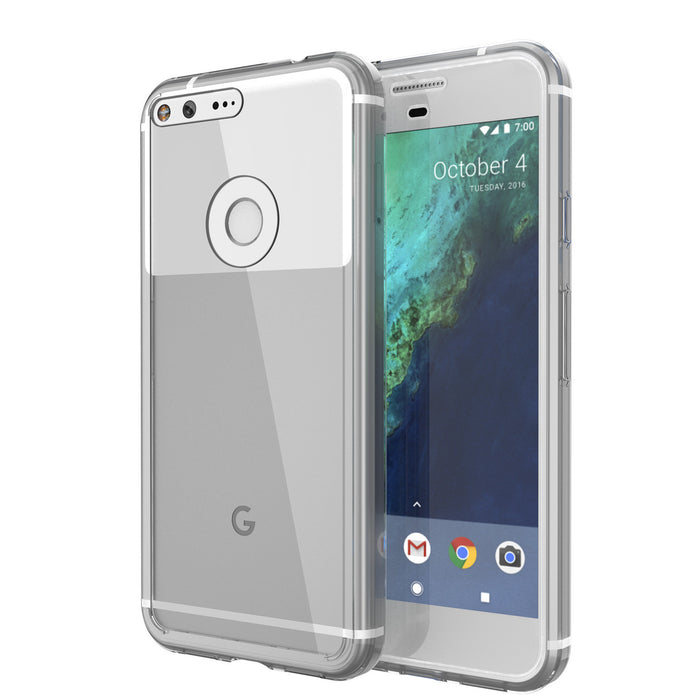 Google Pixel Case Punkcase® LUCID 2.0 Clear Series w/ PUNK SHIELD Glass Screen Protector | Ultra Fit (Color in image: clear)