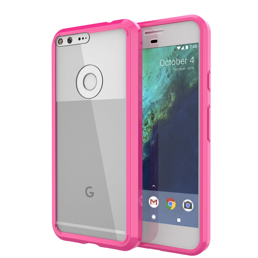 Google Pixel Case Punkcase® LUCID 2.0 Pink Series w/ PUNK SHIELD Glass Screen Protector | Ultra Fit (Color in image: pink)