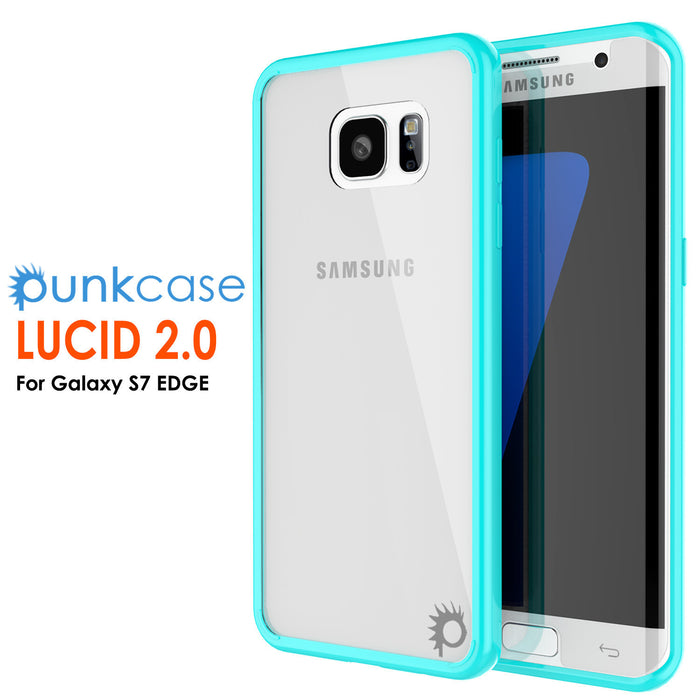 S7 Edge Case Punkcase® LUCID 2.0 Teal Series w/ PUNK SHIELD Screen Protector | Ultra Fit (Color in image: light blue)