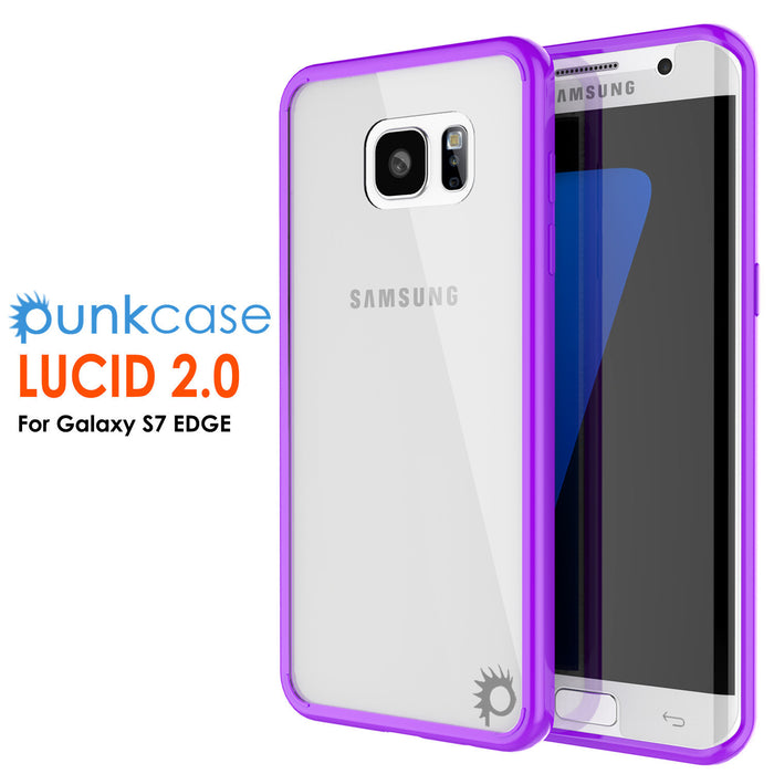 S7 Edge Case Punkcase® LUCID 2.0 Purple Series w/ PUNK SHIELD Screen Protector | Ultra Fit (Color in image: light blue)