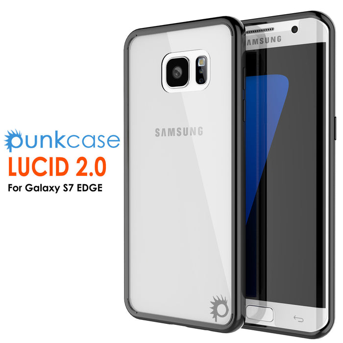 S7 Edge Case Punkcase® LUCID 2.0 Black Series w/ PUNK SHIELD Screen Protector | Ultra Fit (Color in image: white)