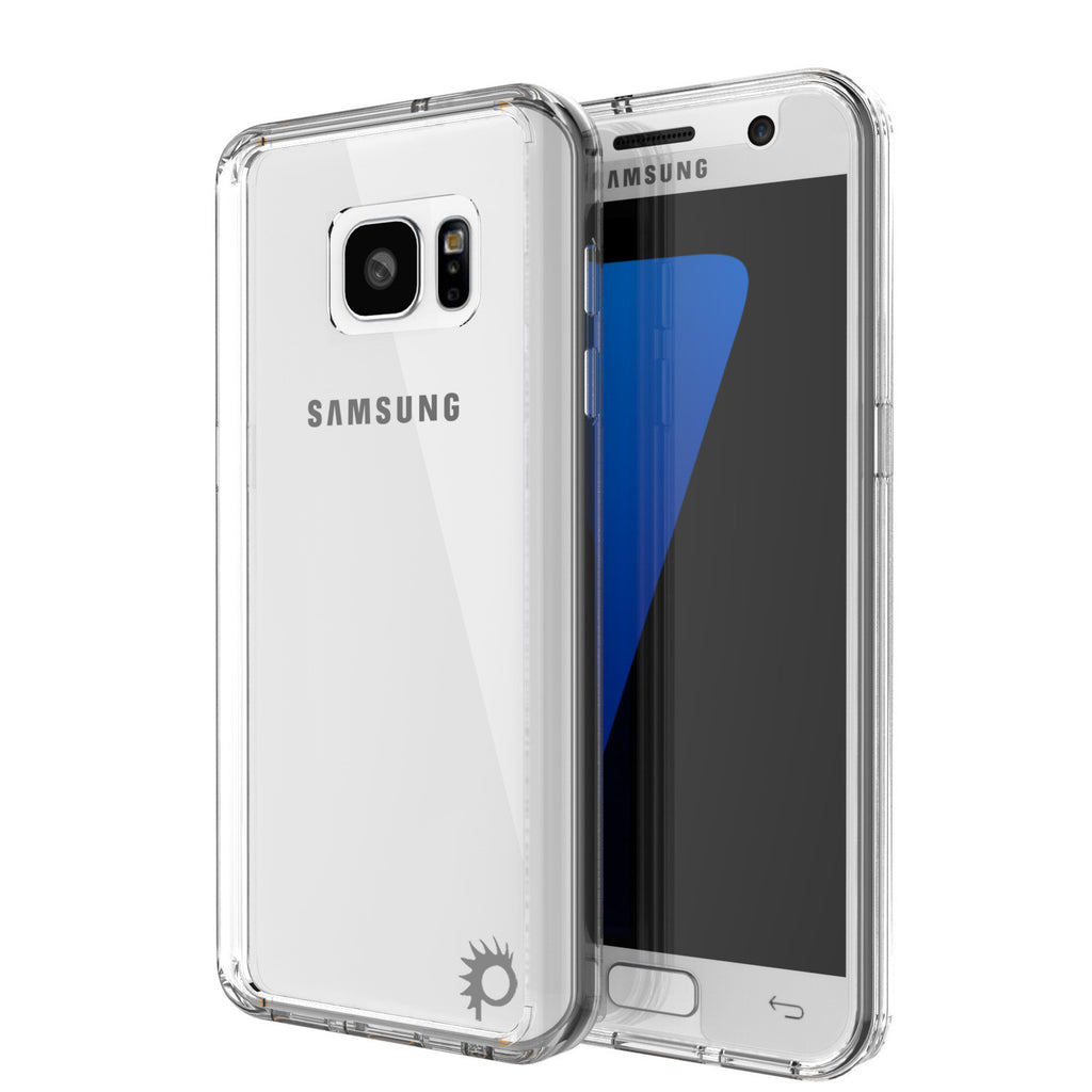 S7 Case Punkcase® LUCID 2.0 Clear Series w/ PUNK SHIELD Glass Screen Protector | Ultra Fit (Color in image: clear)