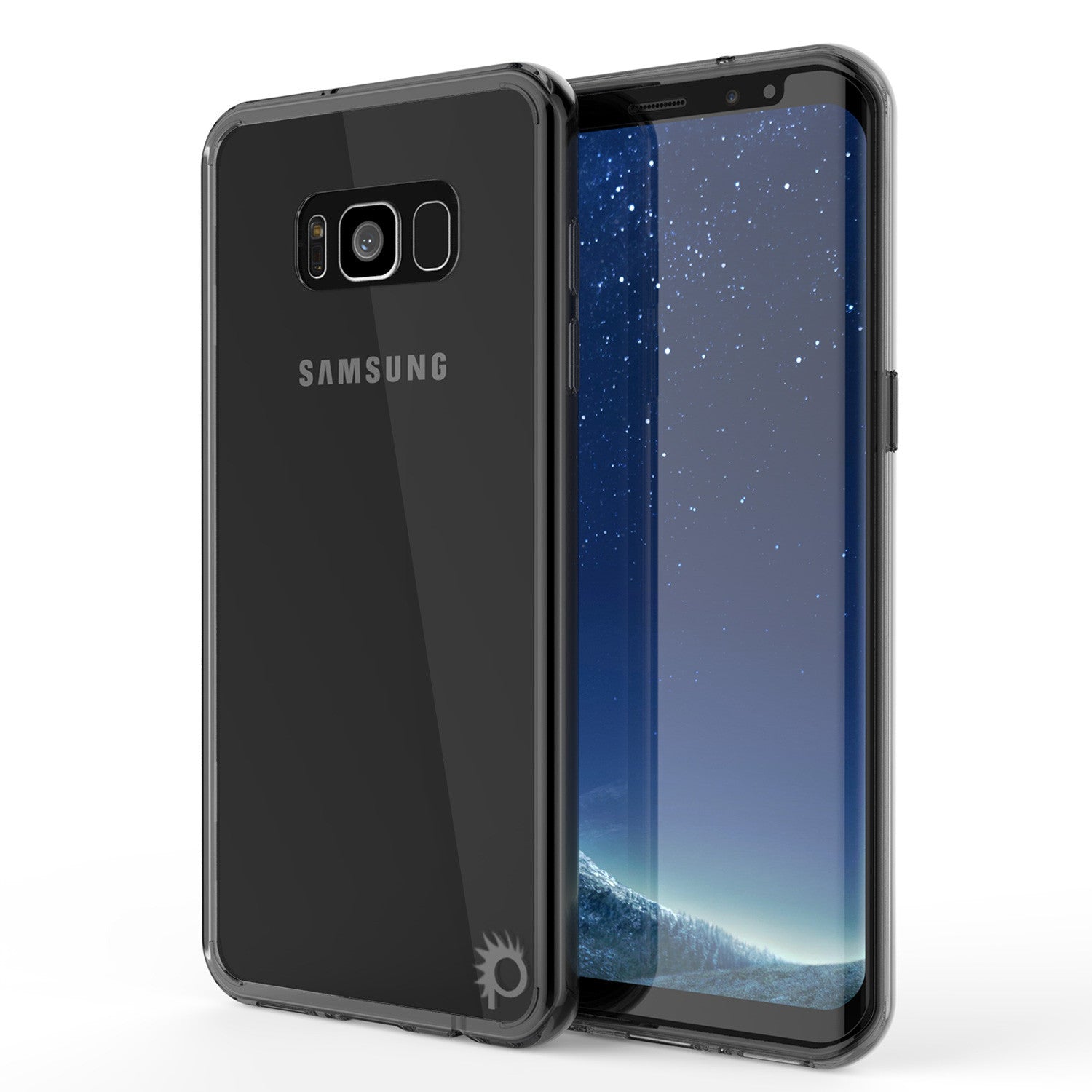 S8 Case Punkcase® LUCID 2.0 Crystal Black Series w/ PUNK SHIELD Screen Protector | Ultra Fit (Color in image: crystal black)