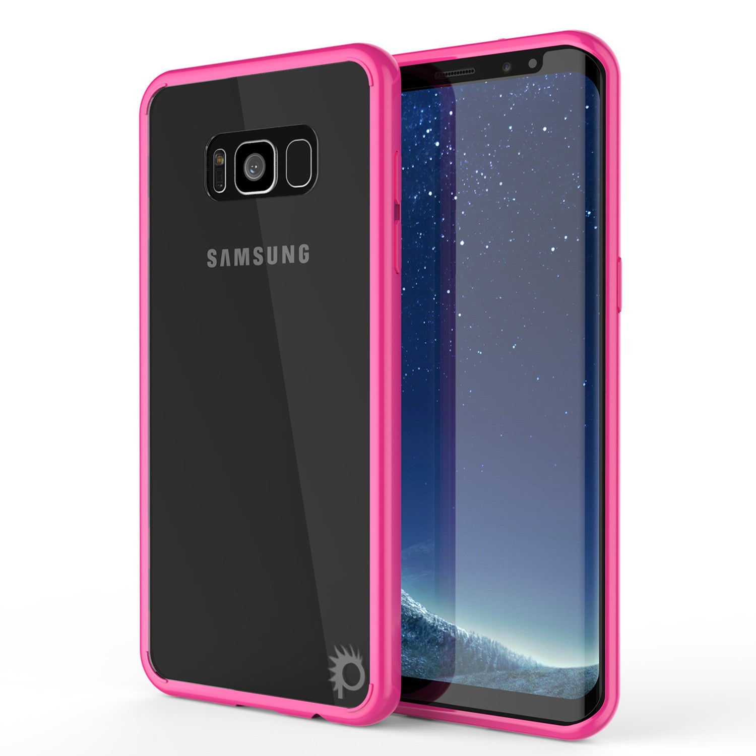 S8 Plus Case Punkcase® LUCID 2.0 Pink Series w/ PUNK SHIELD Screen Protector | Ultra Fit (Color in image: pink)