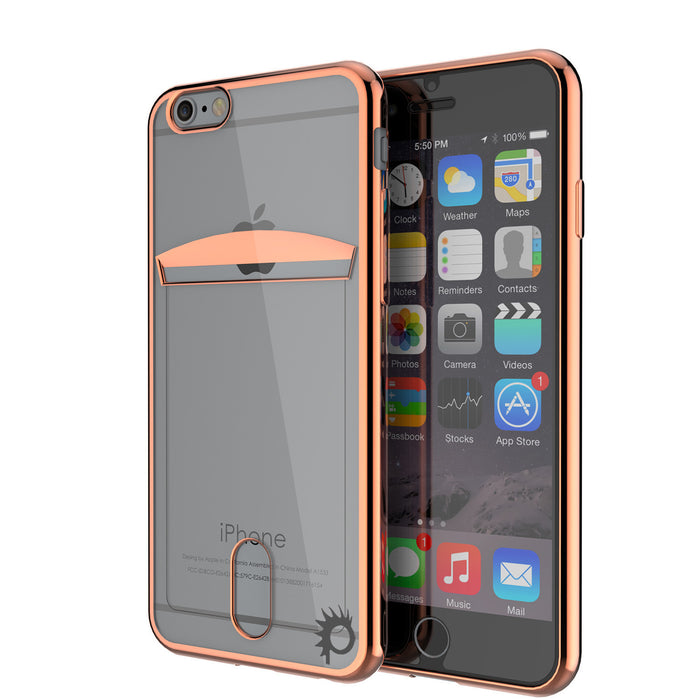 iPhone 6s+ Plus/6+ Plus Case, PUNKCASE® LUCID Rose Gold Series | Card Slot | SHIELD Screen Protector (Color in image: Rose Gold)