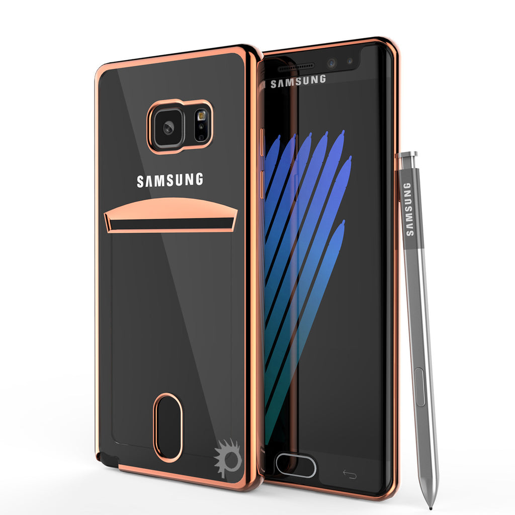 Galaxy Note 7 Case, PUNKCASE® LUCID Rose Gold Series | Card Slot | SHIELD Screen Protector (Color in image: Gold)