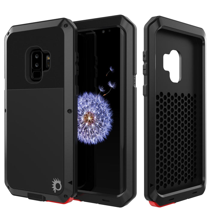 Galaxy S9 Plus Metal Case, Heavy Duty Military Grade Rugged Armor Cover [shock proof] Hybrid Full Body Hard Aluminum & TPU Design [non slip] W/ Prime Drop Protection for Samsung Galaxy S9 Plus [Black] (Color in image: Black)